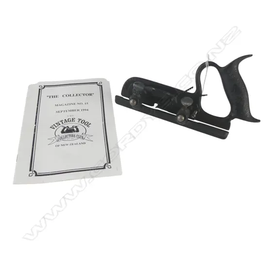 STANLEY #54 PLOUGH PLANE C.1885 JAPANED FINISH L.235mm + THE COLLECTOR MAGAZINE 1994