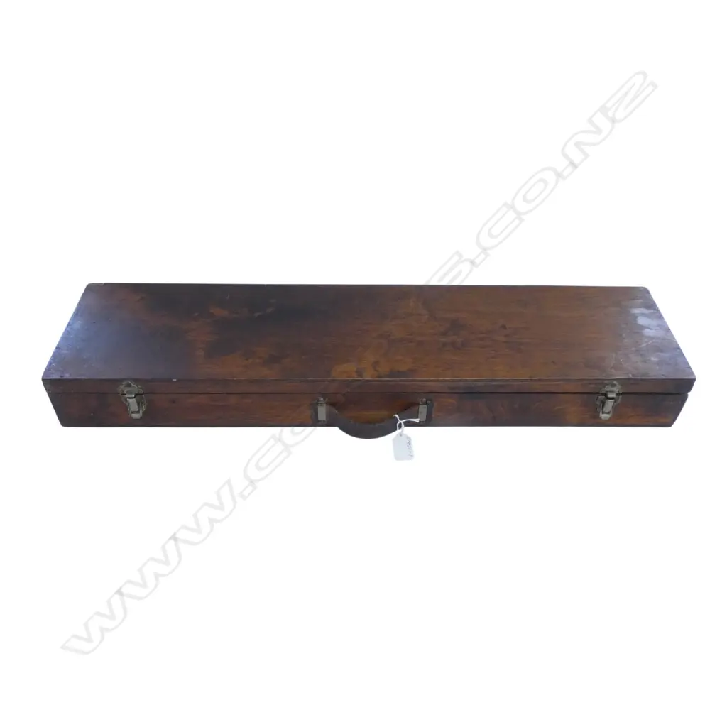 Early/mid 20thC cased Verney-Carron 12g dble barrel SHOTGUN walnut stock. With cleaning gear etc. licence required Image 1++