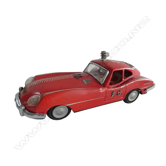 TIN PLATE BATTERY FIRE CHIEF TOY CAR L.300mm