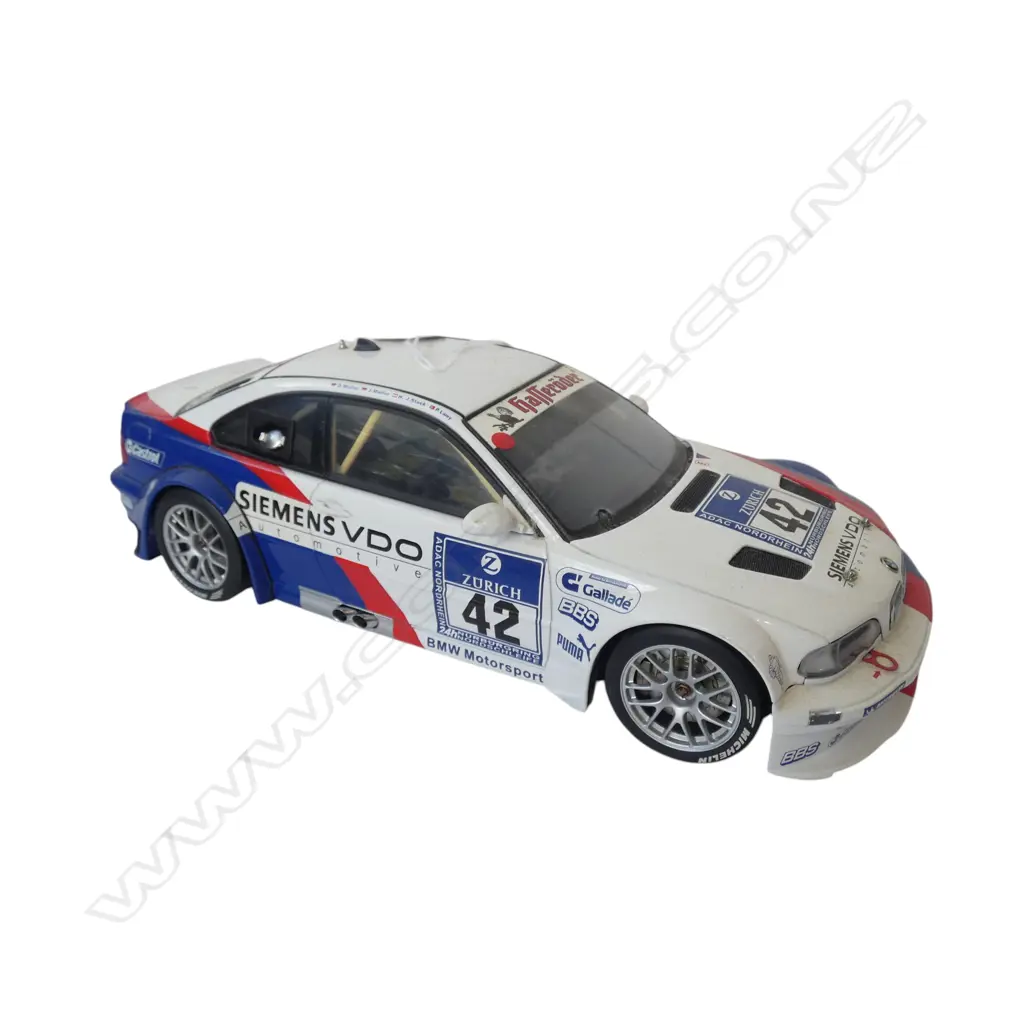 QUALITY DIECAST 'AUTOart' BMW M3 GTR RACE CAR model scale 1/18. L.255mm Image 1++