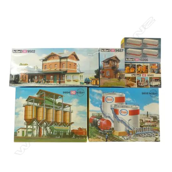 6 BOXED KIBRI HO MODEL KITS 10266 B-9560 B-9487 B-9502 B-9808 B-9954