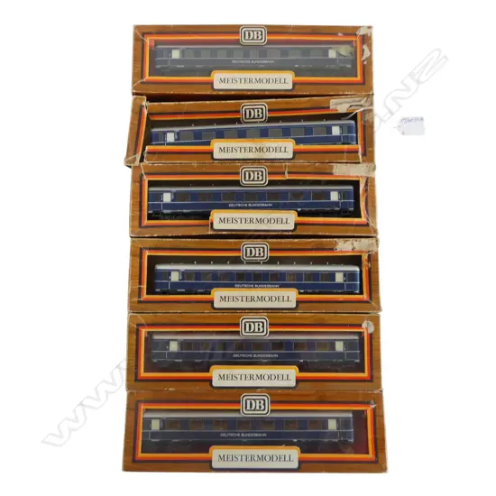 6 BOXED LILIPUT MEISTERMODELL COACHES