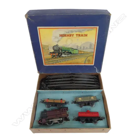 BOXED HORNBY TANK GOODS SET No. 201