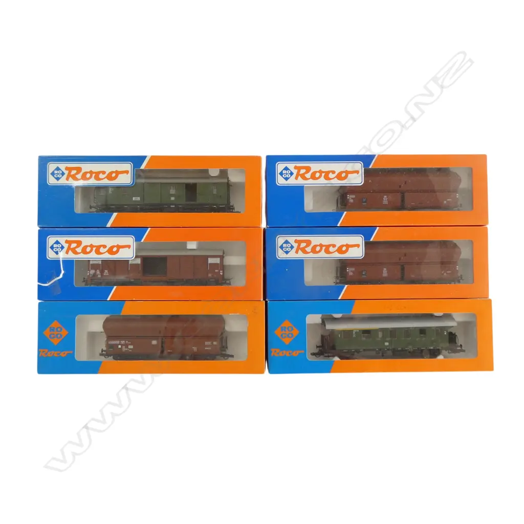 6 BOXED ROCO HO DB WAGONS ... Image 1++