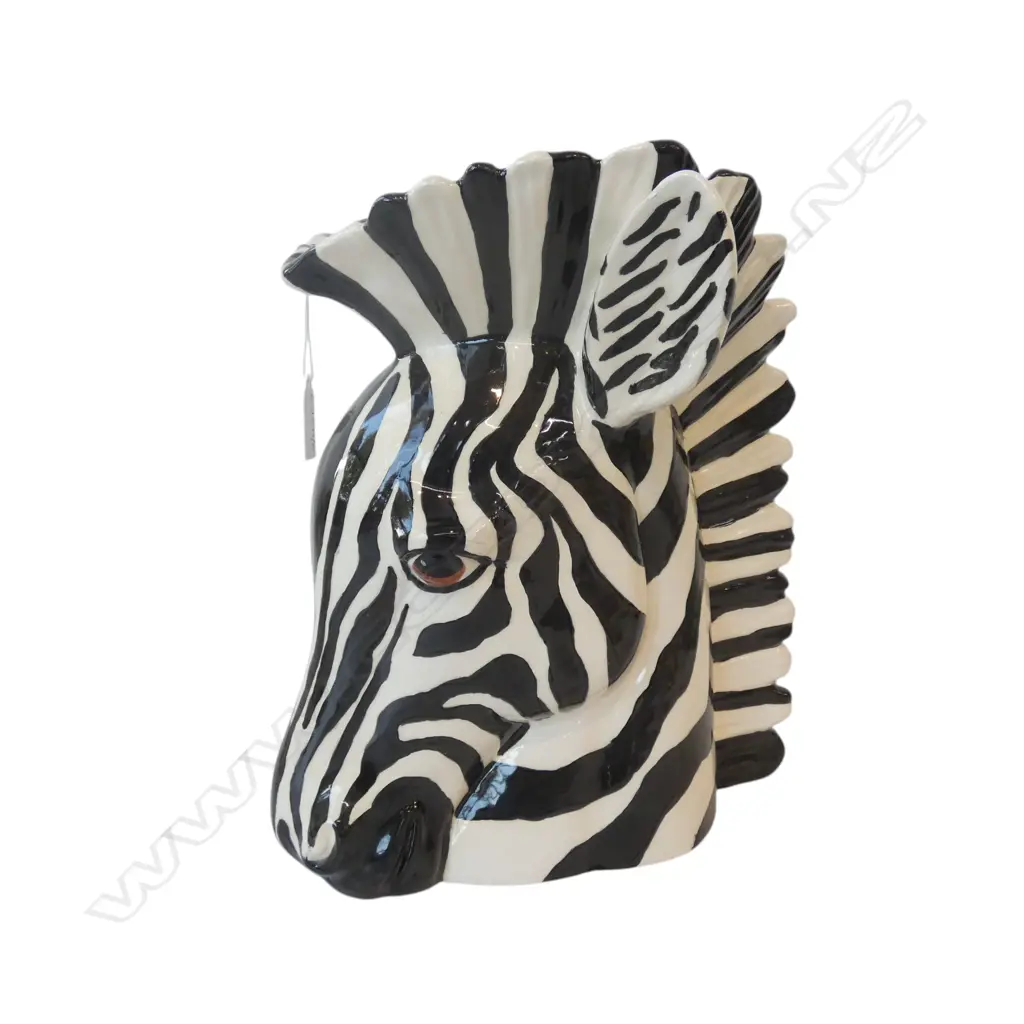 CERAMIC ZEBRA VASE H.285mm chip to one ear Image 1++