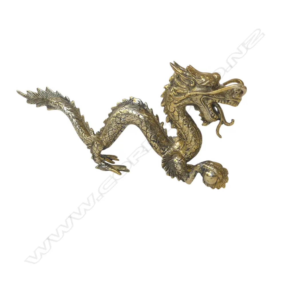 BRASS DRAGON ORNAMENT L.260mm Image 1++