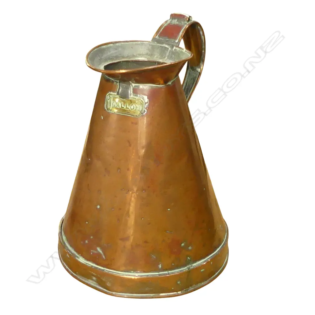 VICTORIAN COPPER 1 GALLON MEASURE H.290mm Image 1++