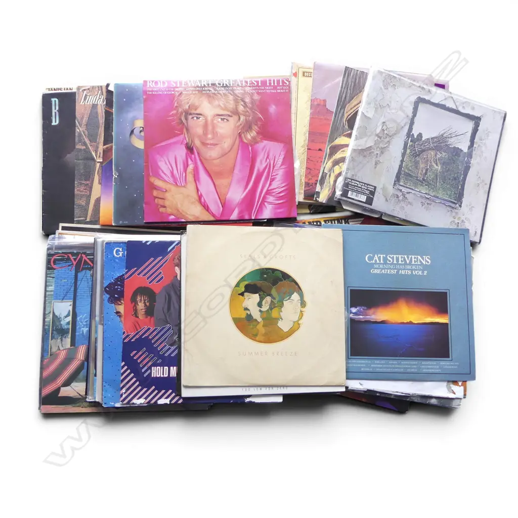 LG COLLECTION OF LPs Incl. LED ZEPPLIN, THE EAGLES, TOTO etc Image 1++