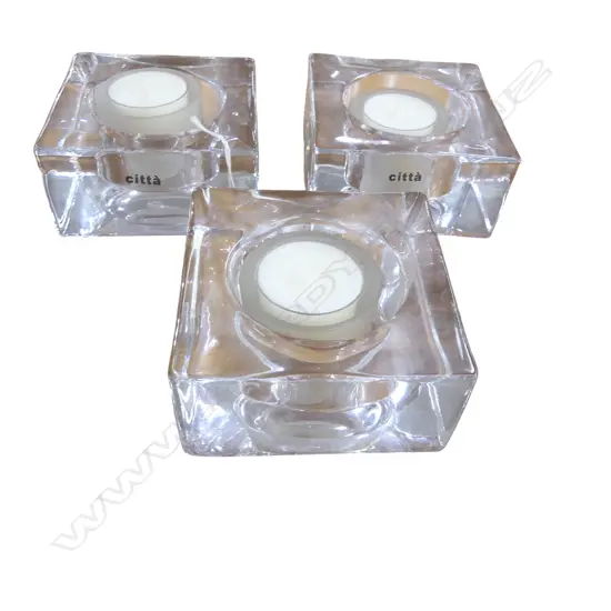 THREE CUBE GLASS CITTA TEA LIGHT CANDLE’S