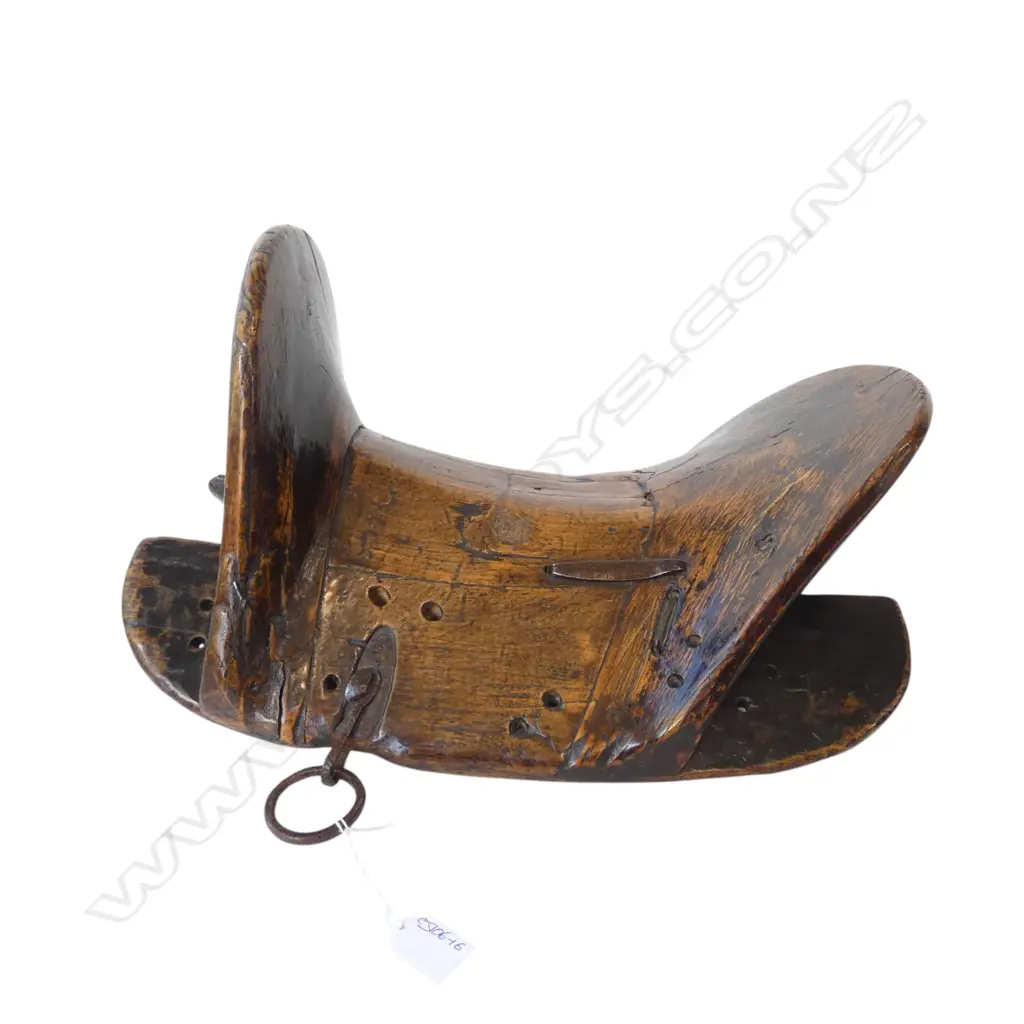 ANTIQUE WOODEN ORIENTAL SADDLE L.470mm Image 1++