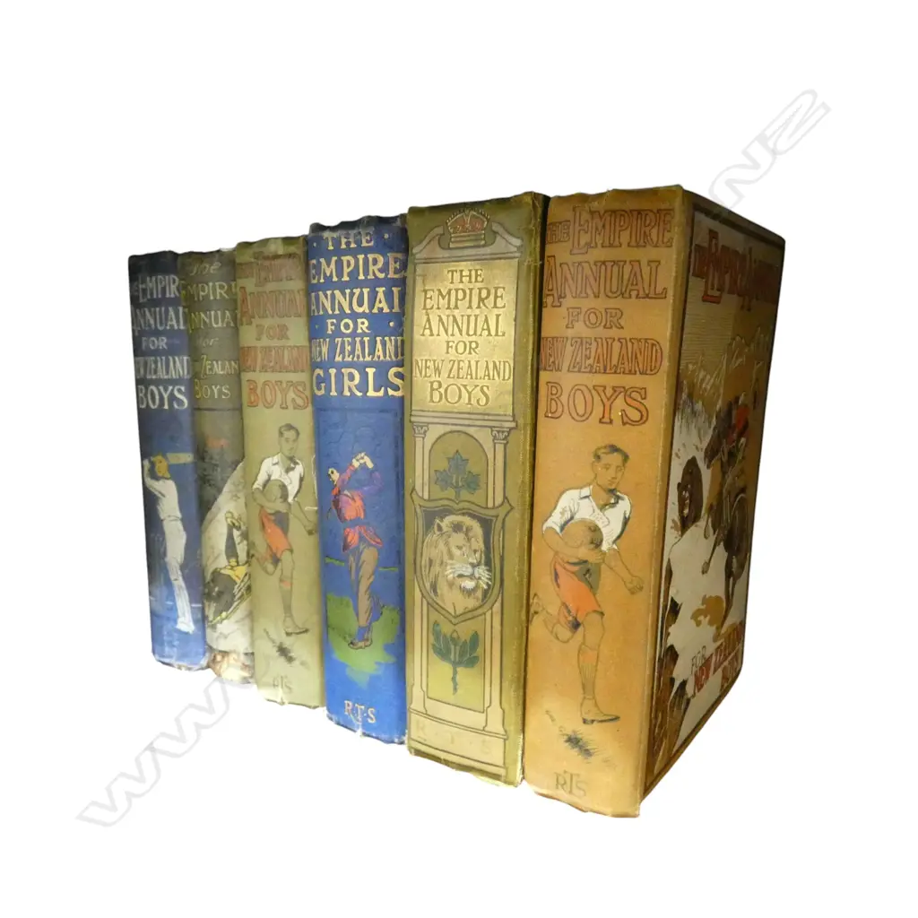 6 VOLS. EARLY 20thC THE EMPIRE ANNUAL NEW ZEALAND BOYS & GIRLS Image 1++