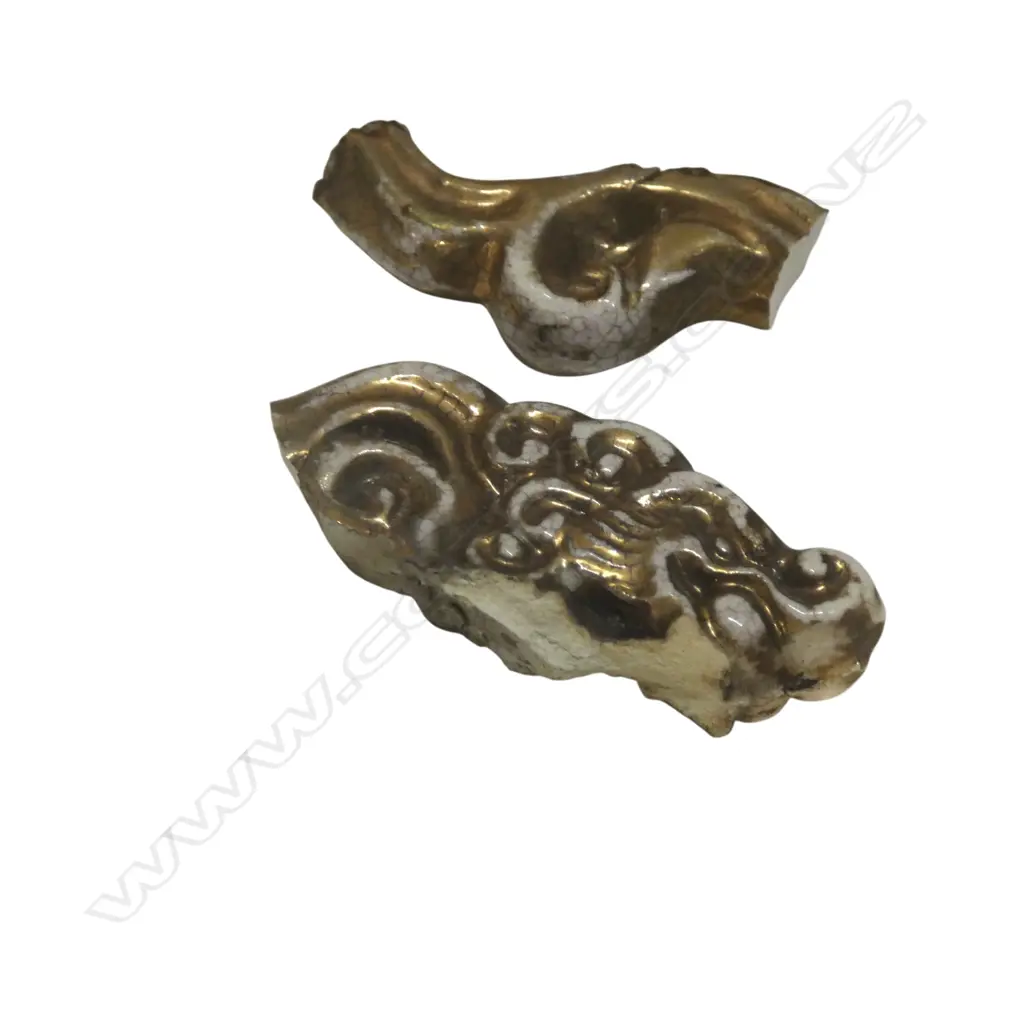 2 JAPANESE SATSUMA VASES one needs repair H.180mm Image 1++
