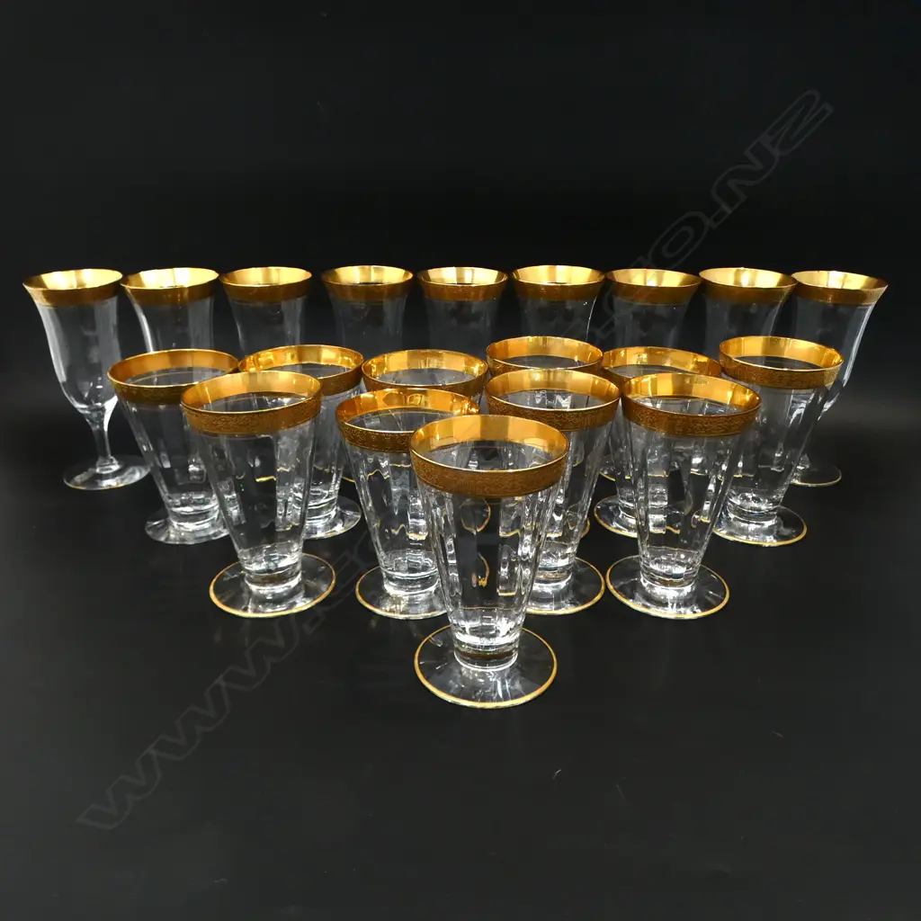 ASST. GILT RIM GLASSES; 9 FLUTES & 11 OTHER Image 1++