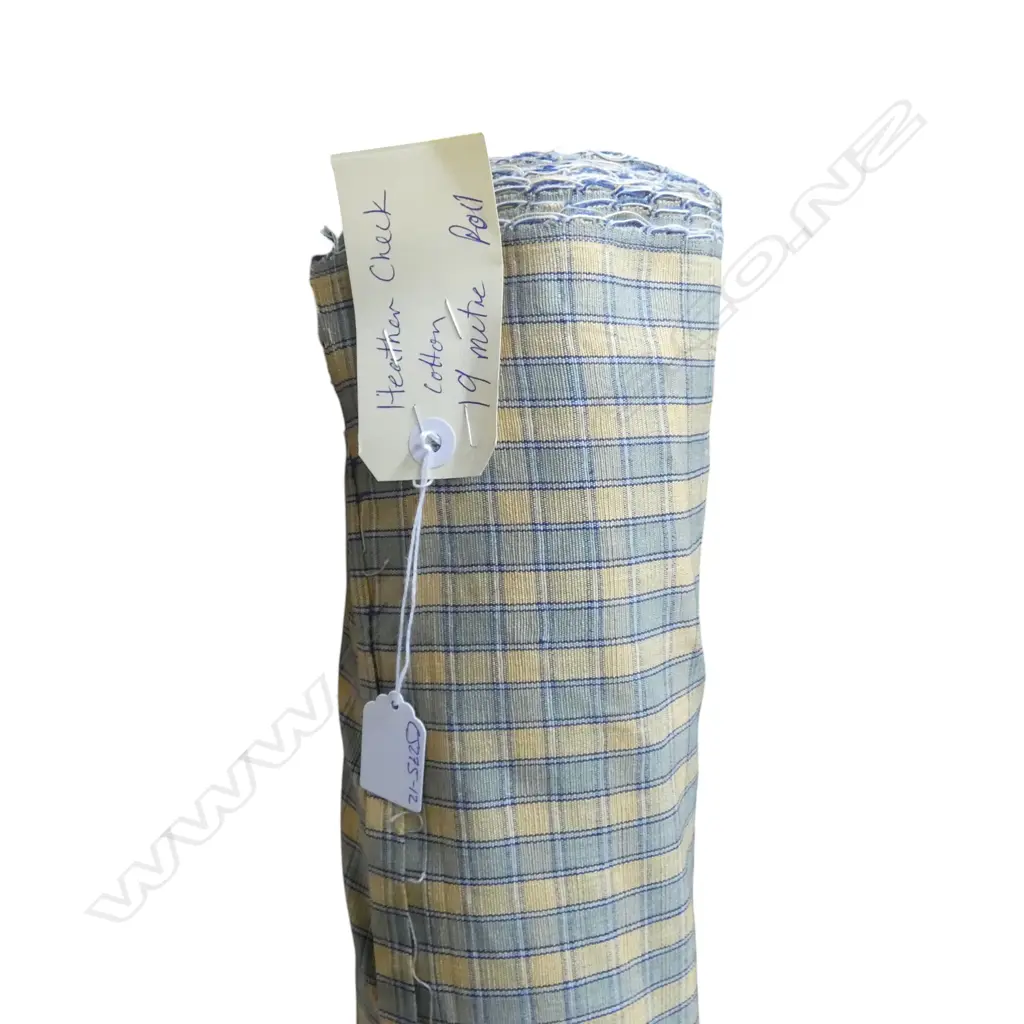 FABRIC BOLT; HEATHER CHECK, COTTON, 19M ROLL Image 1++