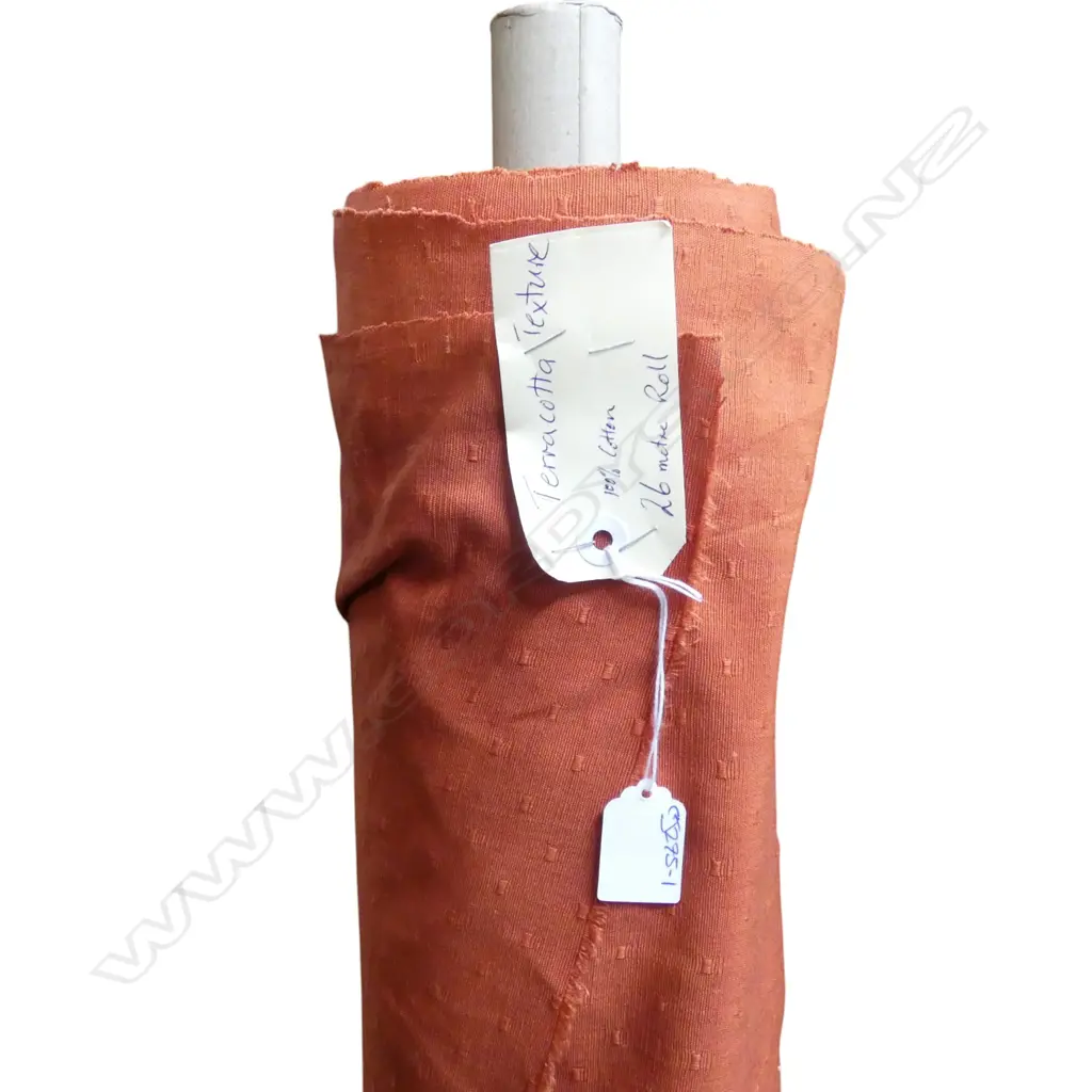 FABRIC BOLT; TERRACOTTA TEXTURE, COTTON, 26M ROLL Image 1++