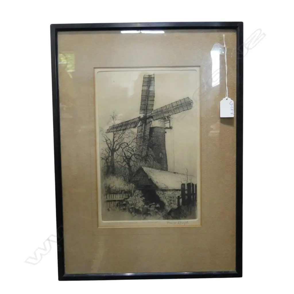 TREVOR LLOYD 'AN AN OLD LANDMARK, AUCKLAND' ETCHING 275 X 180MM  Image 1++