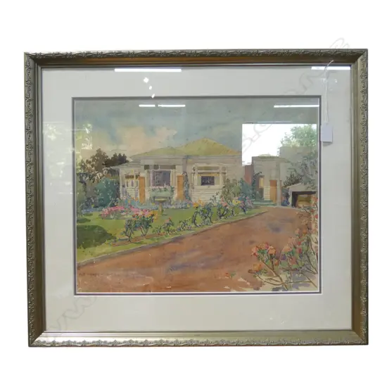 A. G. ASHBY FUNNELL (1909-1994) BUNGALOW WC 355x450mm FOXING