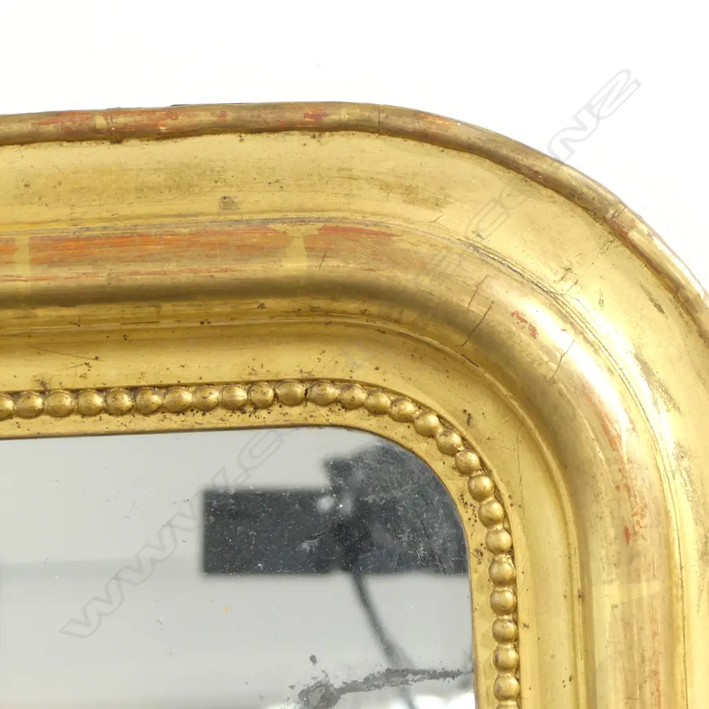 ANTIQUE GILT FRAMED OVERMANTLE MIRROR H1030 W830MM Image 1++
