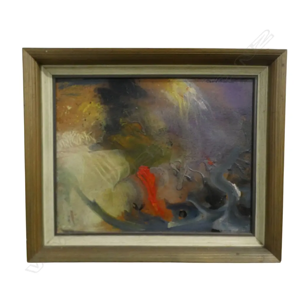 CECIL MANSON, UNTITLED 1965, OIL ON BOARD, SIGNED,  270 X 340mm Image 1++