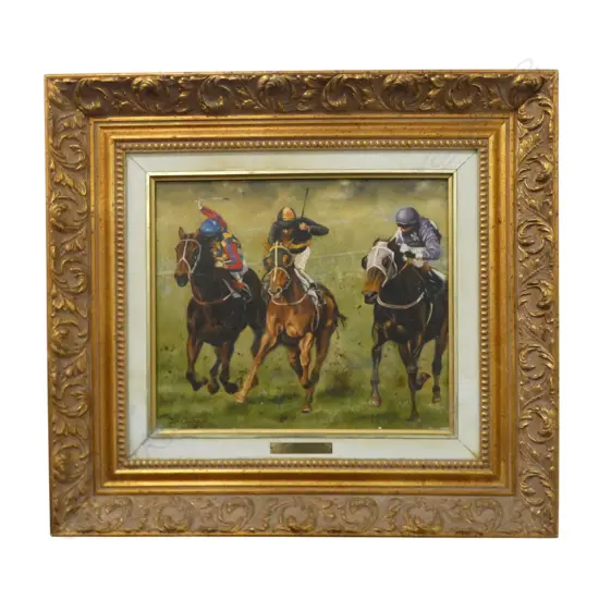 JOS COUFREUR 'HANGOVER HARRY' OIL ON BOARD 295x345mm frame w. faults