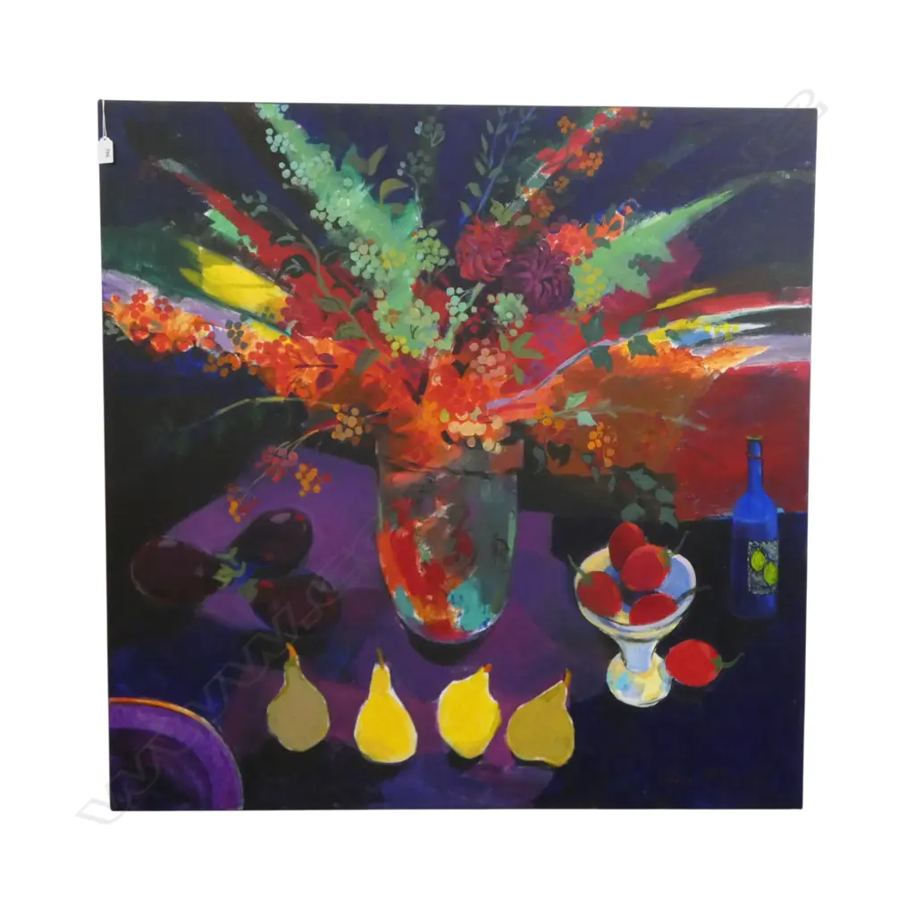 SHONA MCFARLANE 'BERRIES' ACRYLIC ON CANVAS, 2000 1015x1015mm Image 1++