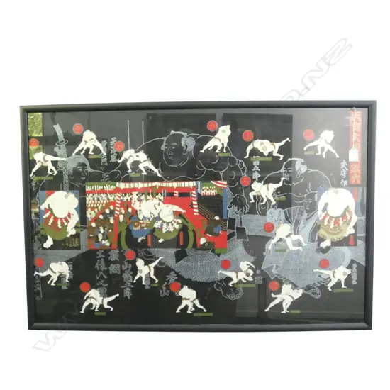 JAPANESE SUMO WRESTING PRINT 605x955mm