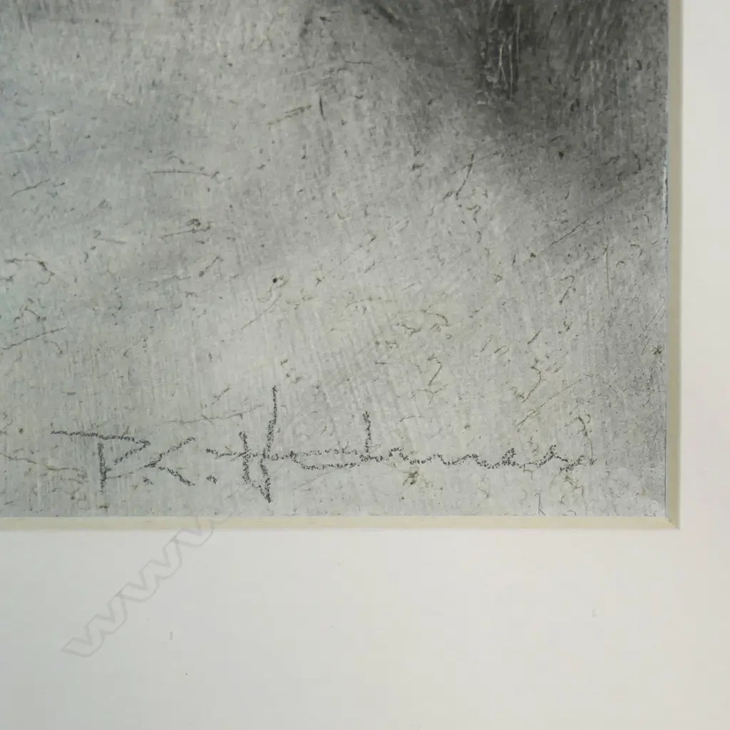 PHILIP HOLMES (NZ 1953-) 'PRE-RAPHAELITE STUDY', CONTE & LINSEED OIL ON PANEL, SIGNED, ENTITLED (verso), 200 x 155mm Image 1++