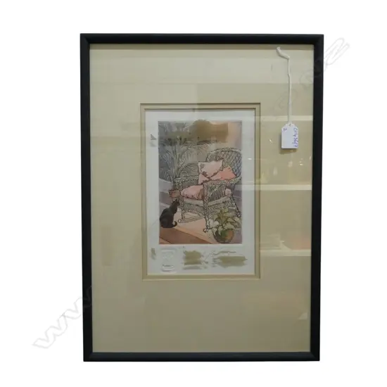 2 KAROL BURROWS PRINTS; CHAIR II 54/60 & CHAIR III 32/60 220x150mm