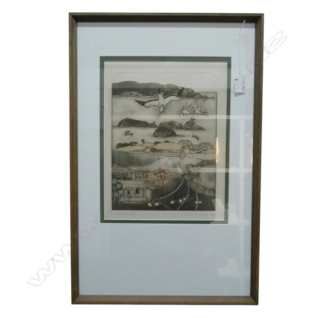 RUSSELL M. JACKSON 'BLAND BAY' PRINT 12/100 SIGNED & DATED '84 335x260mm Image 1++