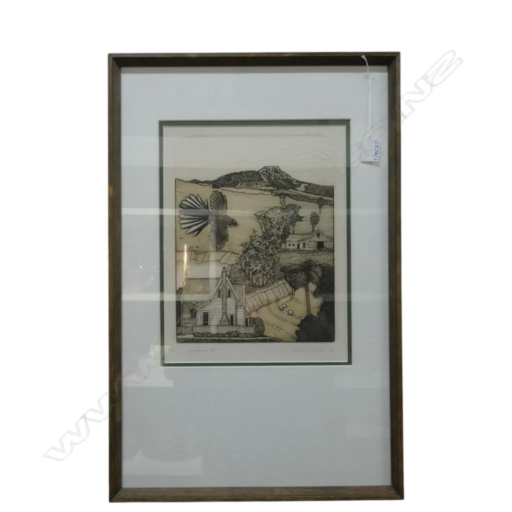 RUSSELL M. JACKSON 'WHANGAROA' PRINT 26/100 SIGNED & DATED '84 335x260mm Image 1++