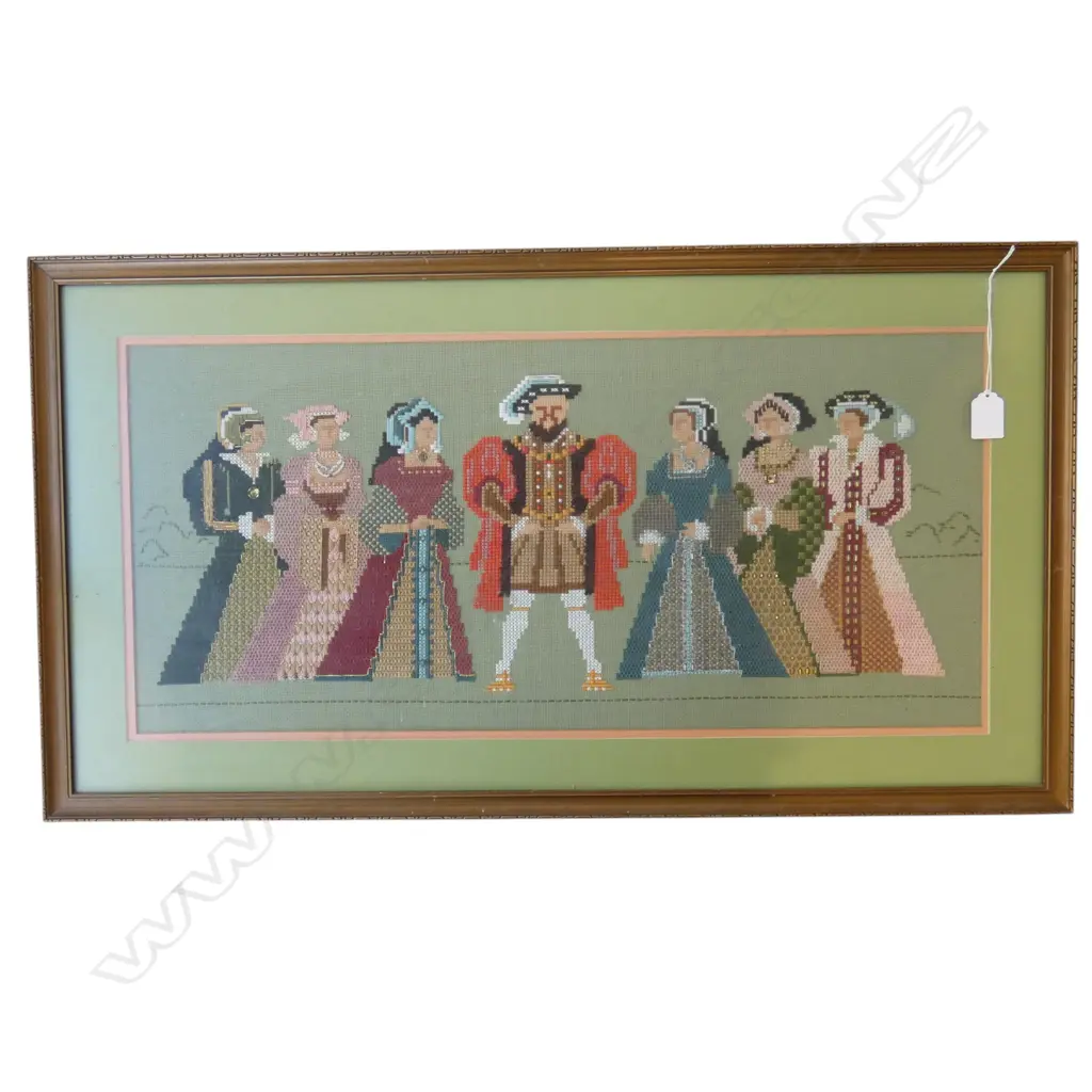 HENRY VIII & HIS 6 WIVES TAPESTRY 300x650mm Image 1++