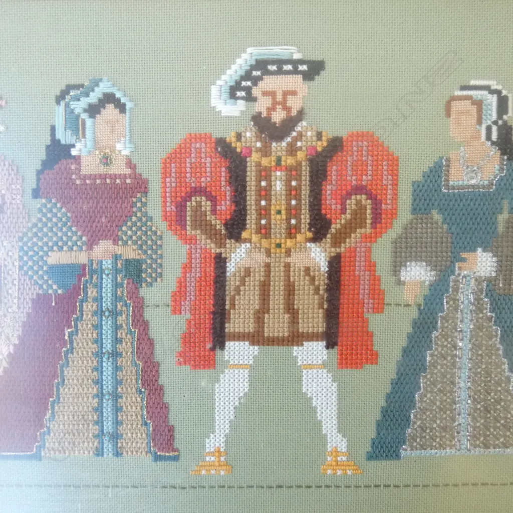 HENRY VIII & HIS 6 WIVES TAPESTRY 300x650mm Image 1++