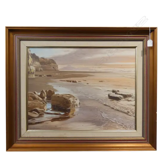 GRAHAM BRADDOCK, VIEW TOWARDS MT. EGMONT, OIL ON BOARD, 450x580mm