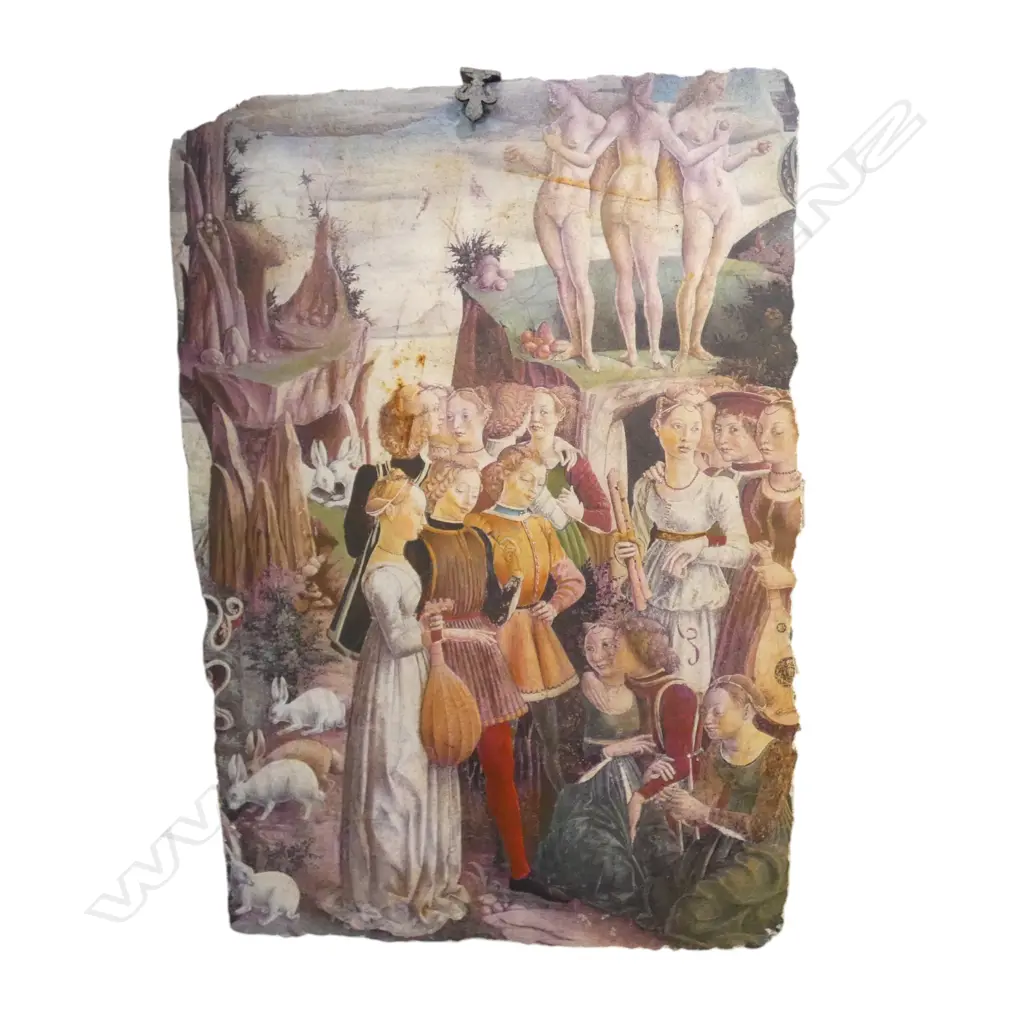 RENAISSANCE ARTWORK ON CEMENT TILE 560x390mm Image 1++