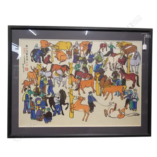 CHINESE HORSES PAINTING 570x810mm