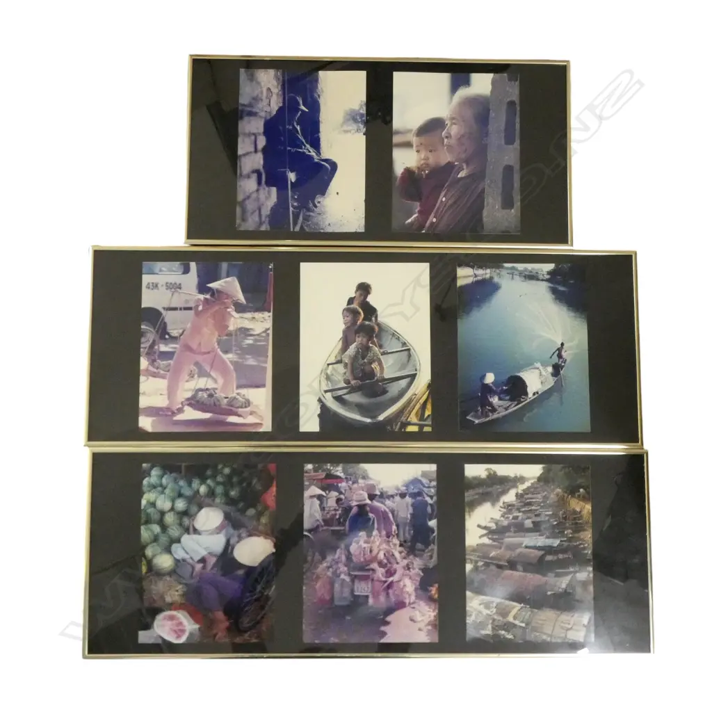 3 FRAMES OF ASST. S.E.A. PHOTOGRAPHS 290x795mm Image 1++