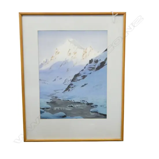 FRAMED W/C MT COOK SIGNED H400 W300MM