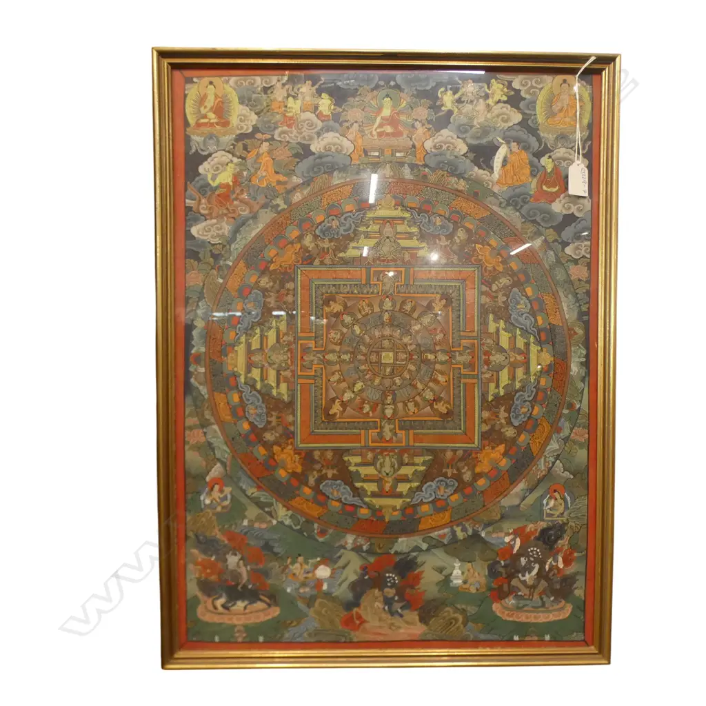 FRAMED TIBETAN THANGKA 615x450mm Image 1++
