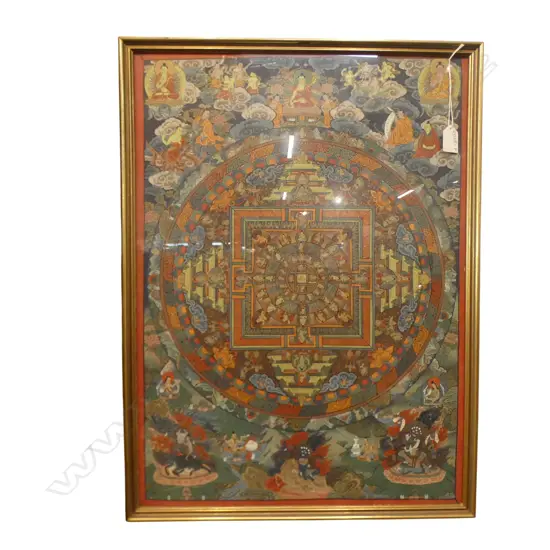 FRAMED TIBETAN THANGKA 615x450mm