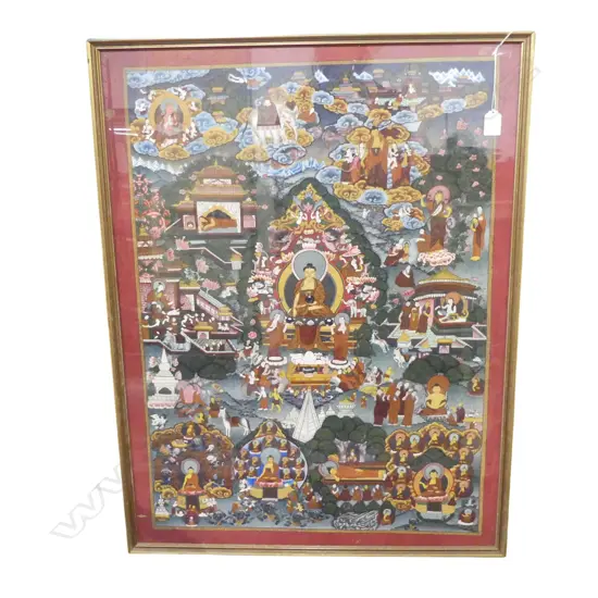 FRAMED TIBETAN THANGKA 800x600mm