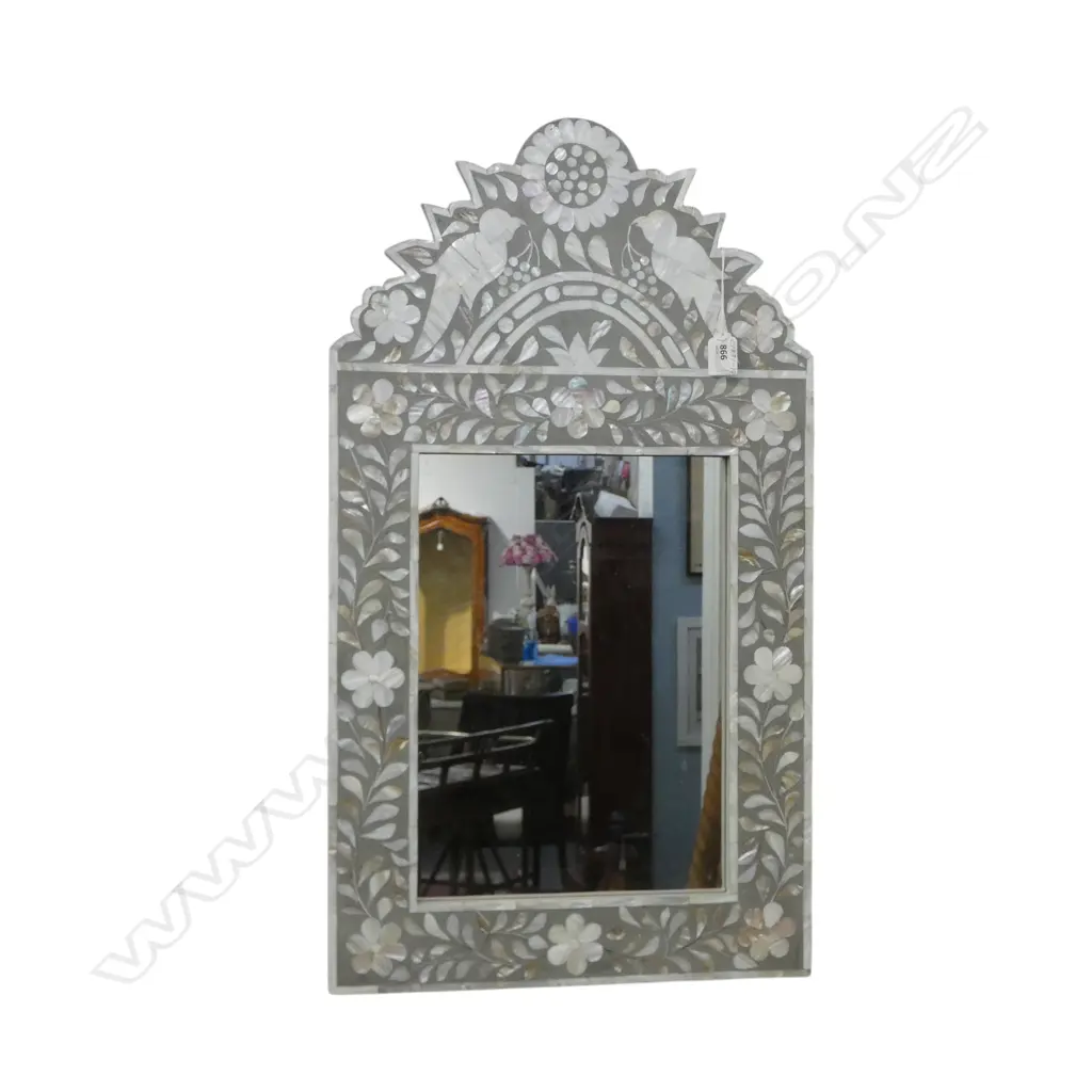 MOP INLAID WALL MIRROR, H.700 x 400mm Image 1++