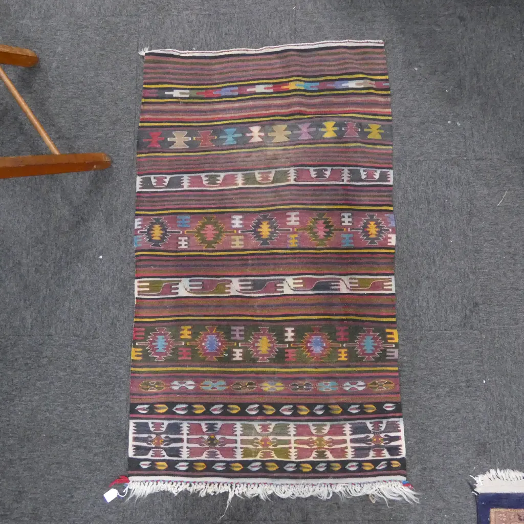 FLAT WEAVE KELIM RUG 1290x740mm Image 1++