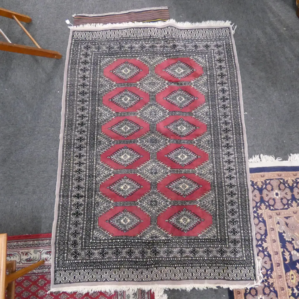 HAND KNOTTED WOOL PILE RUG 1800x1270mm Image 1++