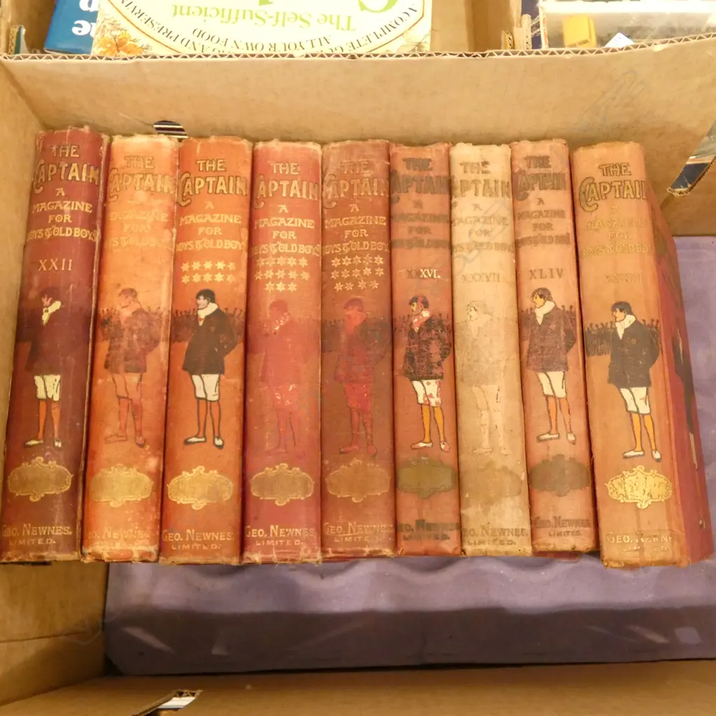 9 ASST. EARLY 20thC VOLS. OF "THE CAPTAIN - A MAGAZINE FOR BOYS & OLD BOYS" Image 1++