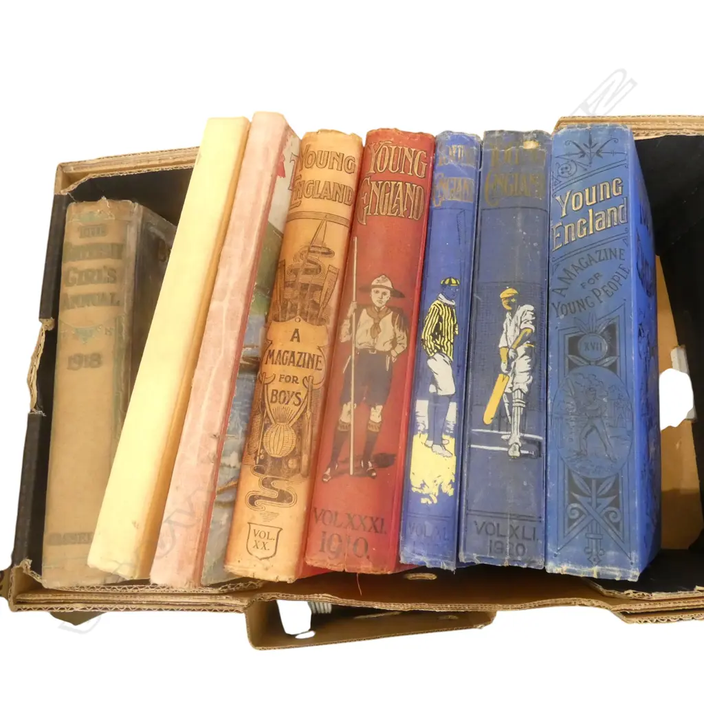 4 VOLS. "YOUNG ENGLAND" + 3 OTHER BOY/GIRL ANNUALS  Image 1++