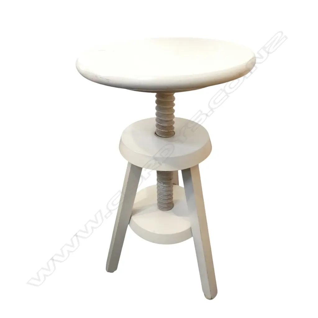 WHITE PAINTED STOOL H.450 / 650mm Image 1++