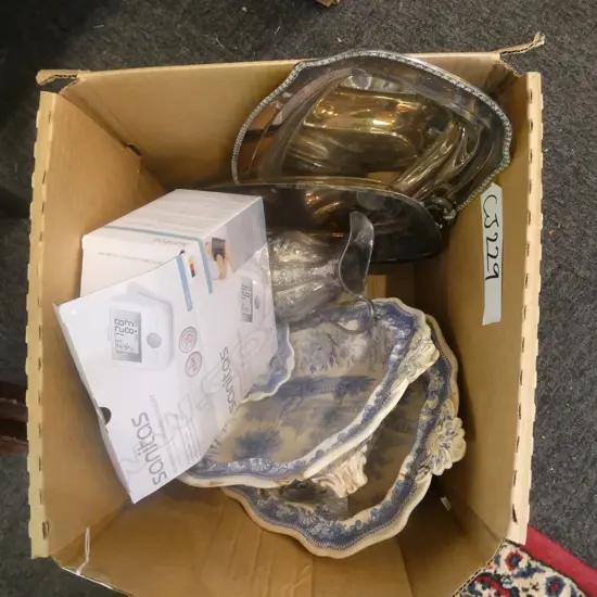 4 PCES B/W DAVENPORT CHINA, EP, SANITAS UPPER ARM BLOOD PRESSURE MONITOR