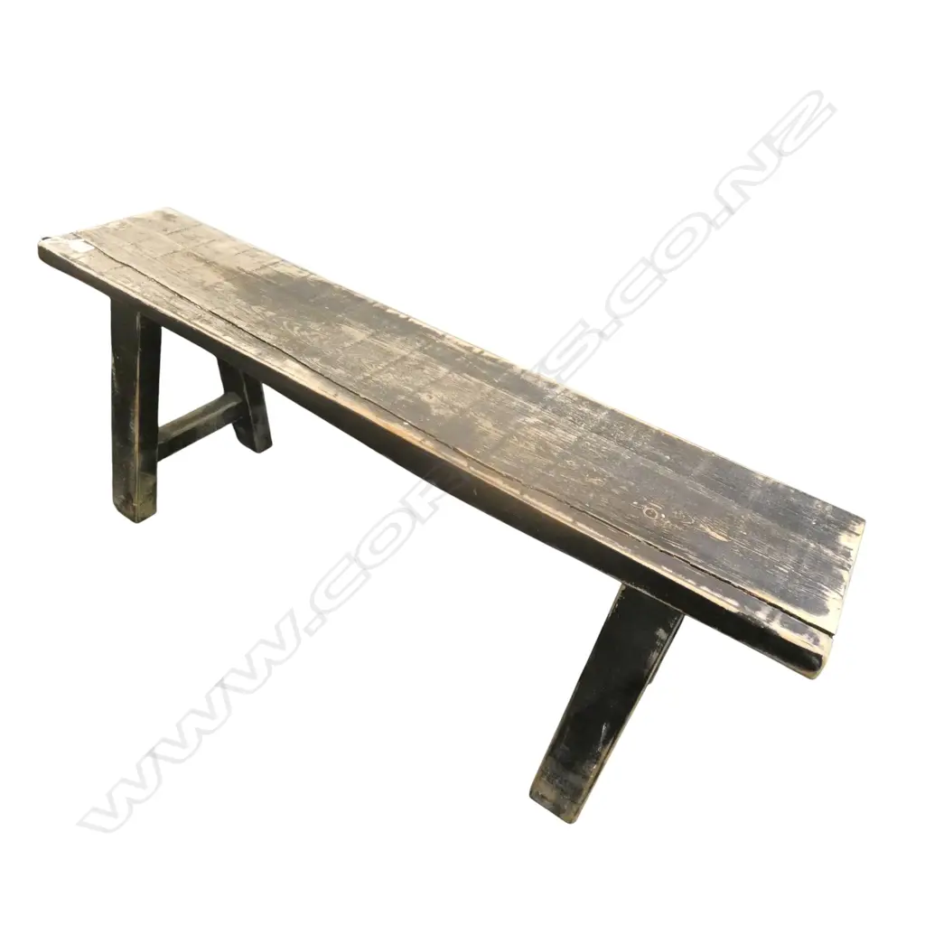 DISTRESSED WOODEN BENCH 1200x325x450mm Image 1++