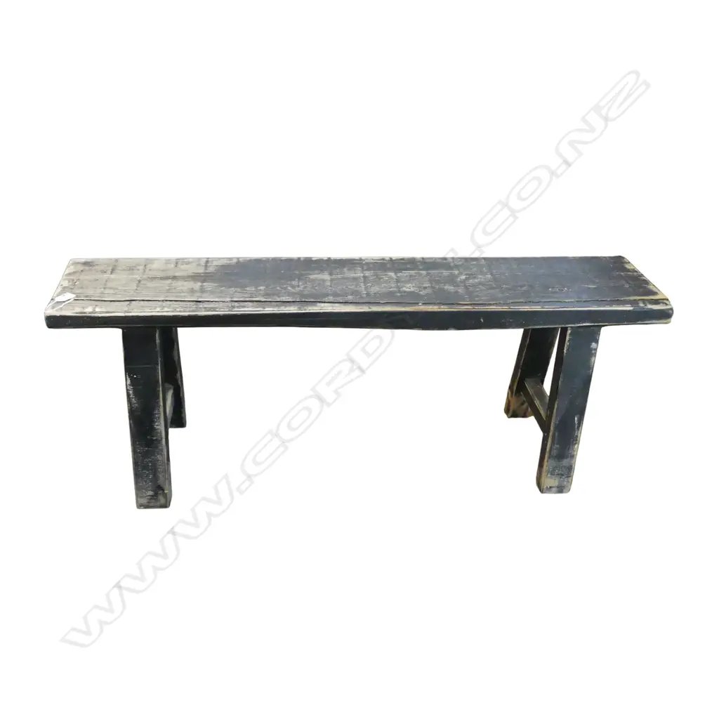 DISTRESSED WOODEN BENCH 1200x325x450mm Image 1++