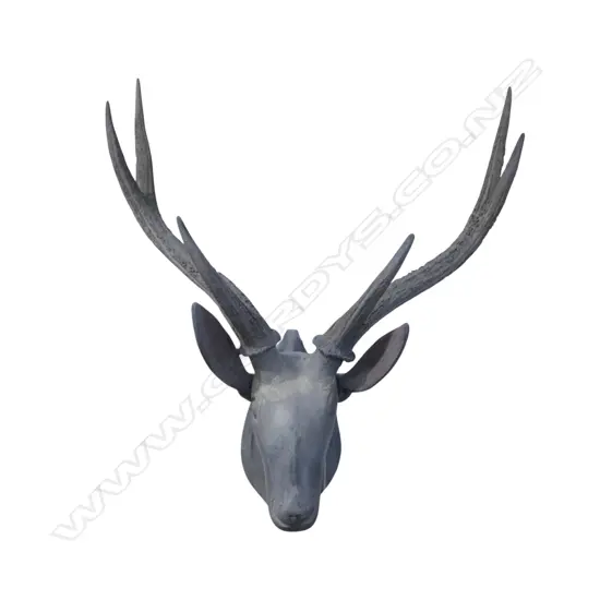 BALINESE CARVED WOODEN WALL MOUNTED DEER HEAD H.600mm